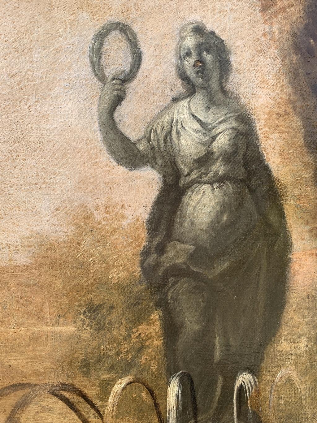 Fin du XVIIe siècle, peinture italienne à figures - Le jardin de la sorcière Falerina en vente 3