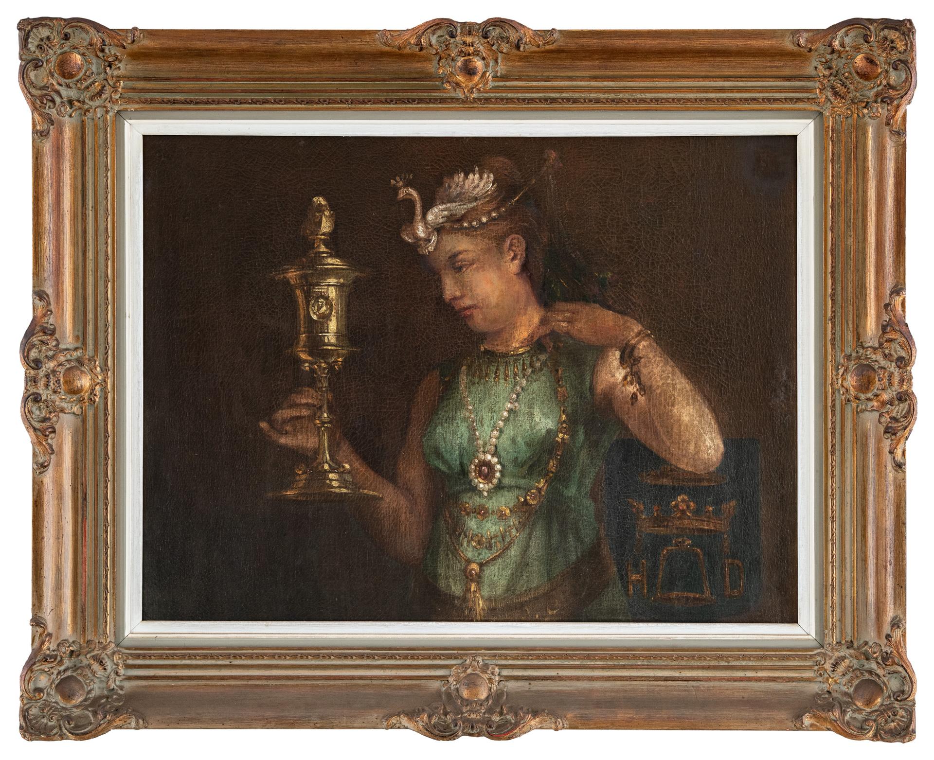 Late 18th century European figure painting - Holy Grail - Oil on canvas Italy