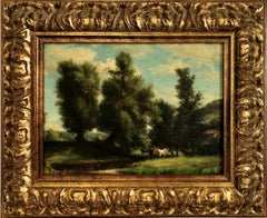 Late 19th-century Barbizon-style Pastoral Landscape by C.B. Robertson