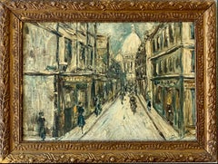 Late 19th century French impressionist Parisian cityscape Belle Epoque Paris