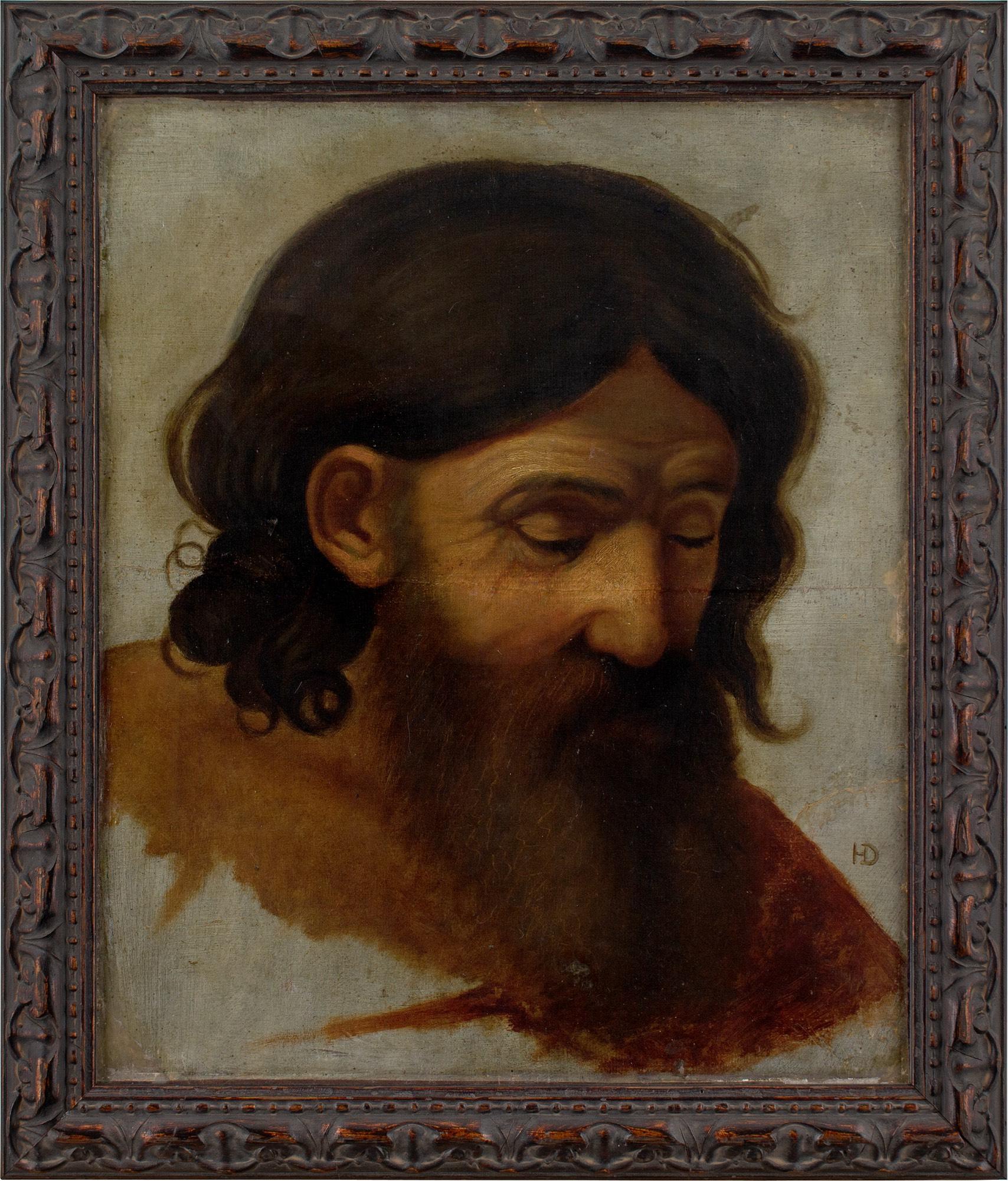Scuola francese della fine del XIX secolo, studio di testa