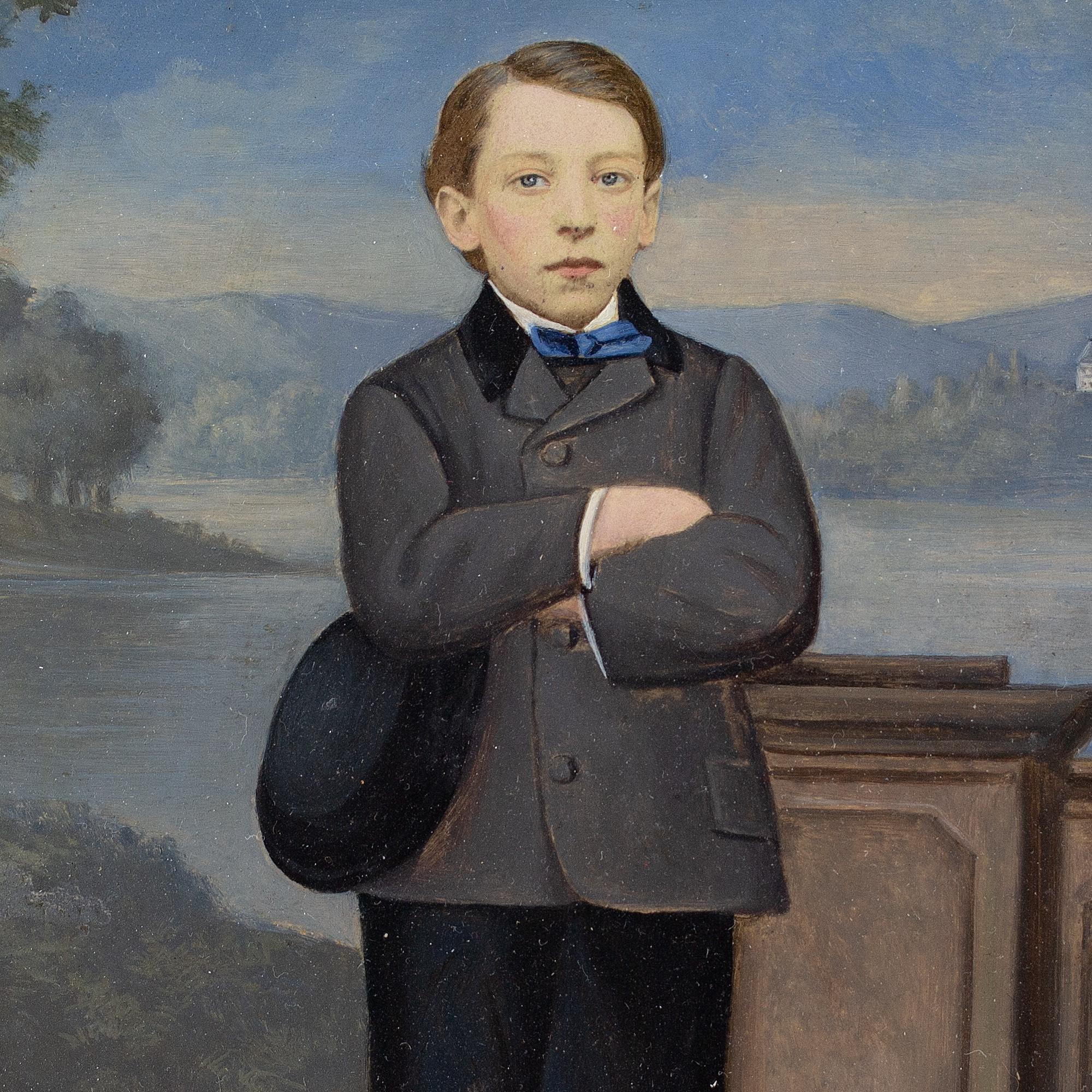 Late 19th-Century German School, Portrait Of A Young Man 1