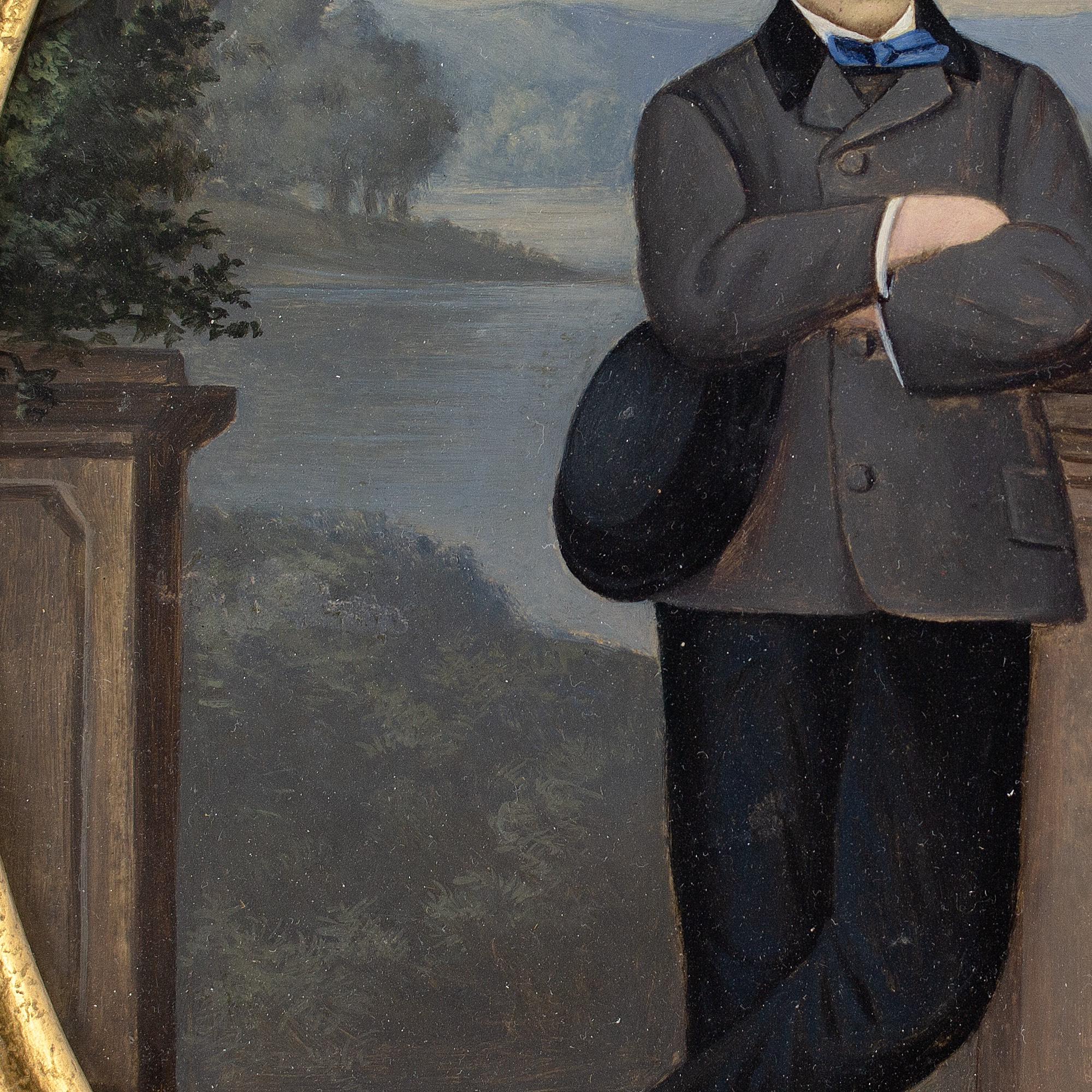 Late 19th-Century German School, Portrait Of A Young Man 3