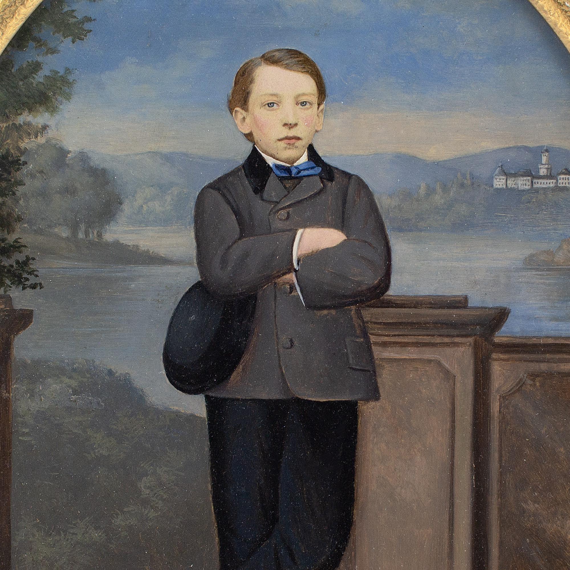 Late 19th-Century German School, Portrait Of A Young Man 4