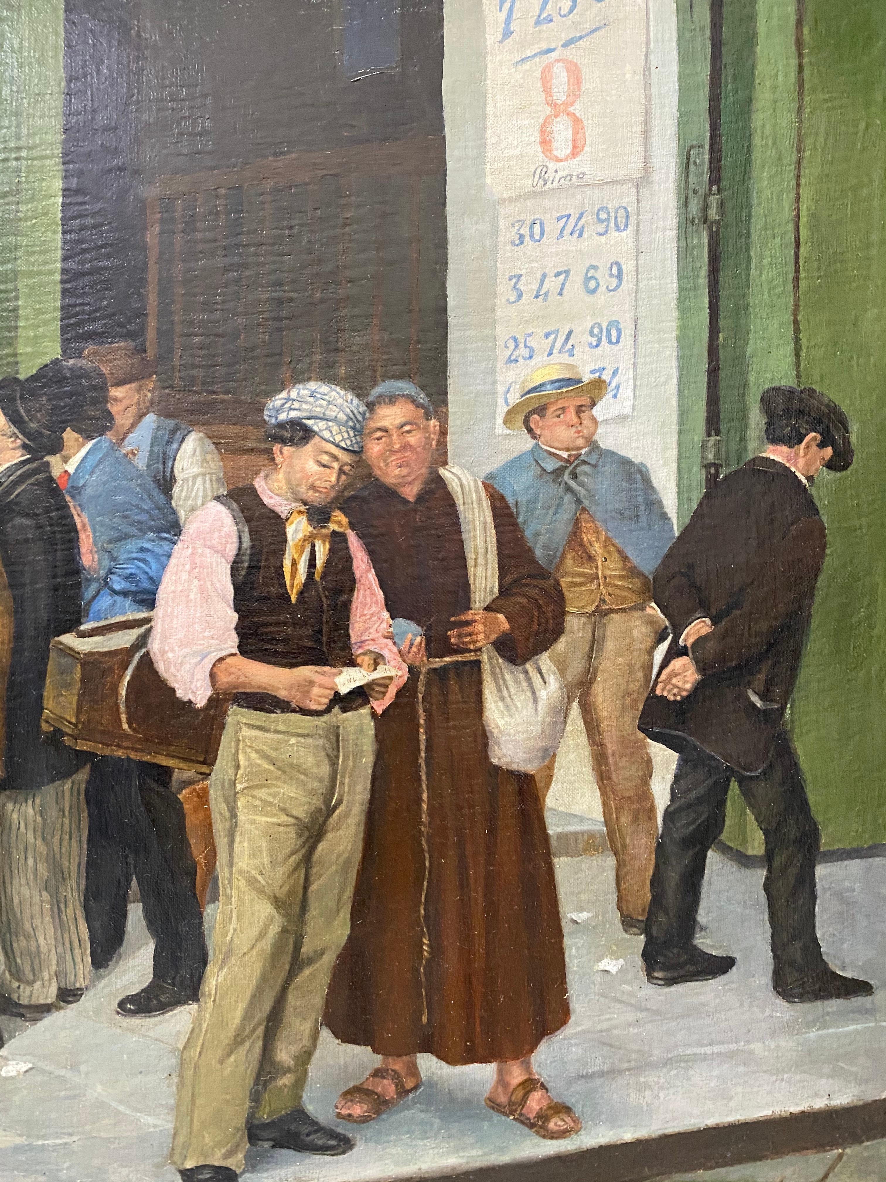 Pittura ad olio di scuola italiana della fine del XIX secolo in vendita 1