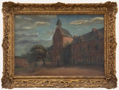 Late 19th Century Oil - A Country House with Chickens