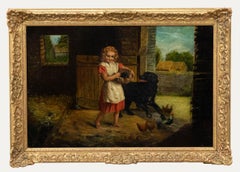 Late 19th Century Oil - A New Puppy