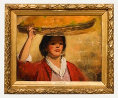 Late 19th Century Oil - Basket of Bananas