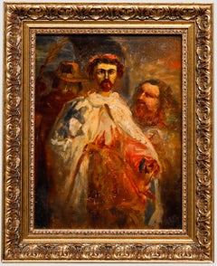 Late 19th Century Oil - Clergyman with Figures