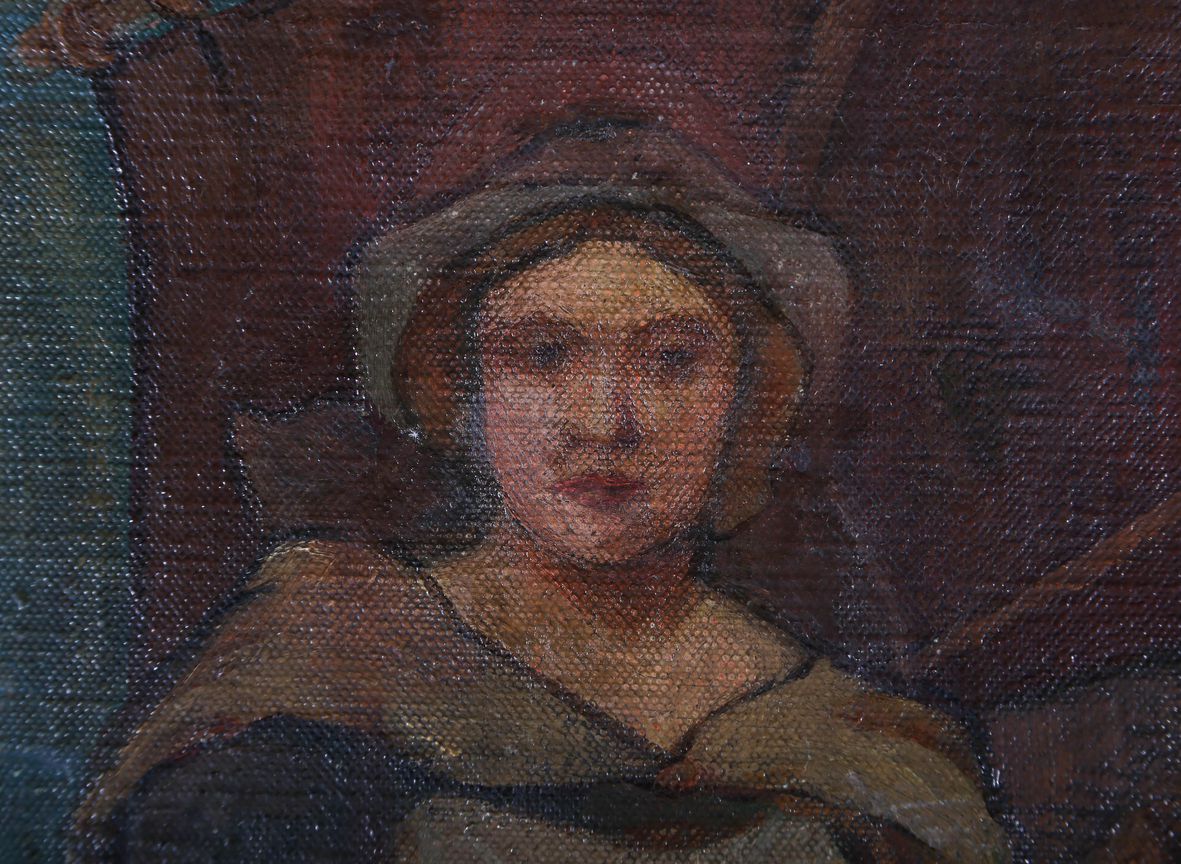 Late 19th Century Oil - Fisherwoman For Sale 2