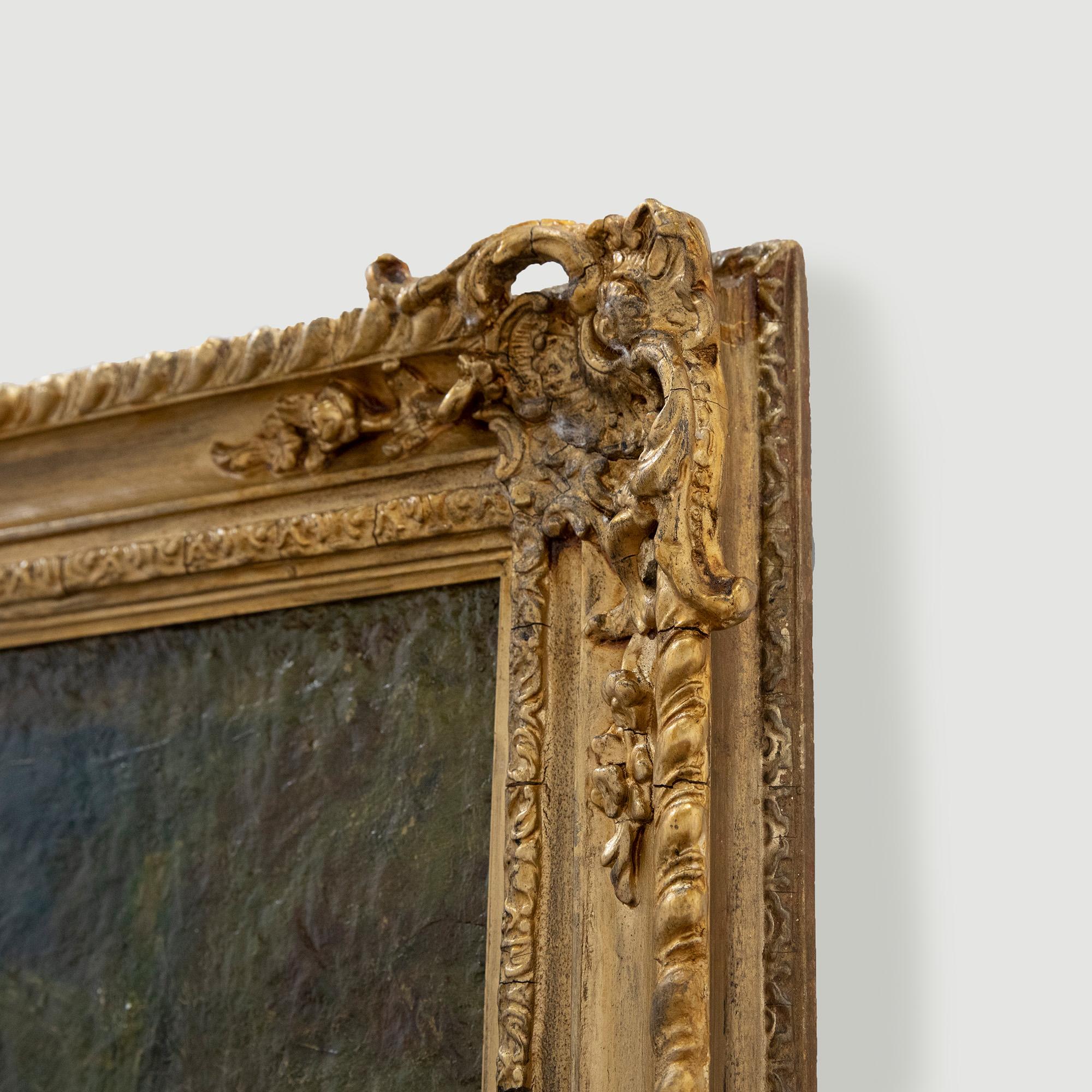 Ende 19. Jahrhundert Öl - Flämische Frau im Angebot 1