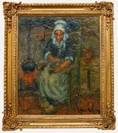 Late 19th Century Oil - Flemish Woman
