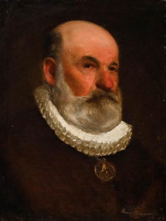 Late 19th Century Oil - Gentleman in a White Ruff