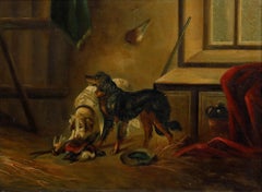 Late 19th Century Oil - Hunting Dogs