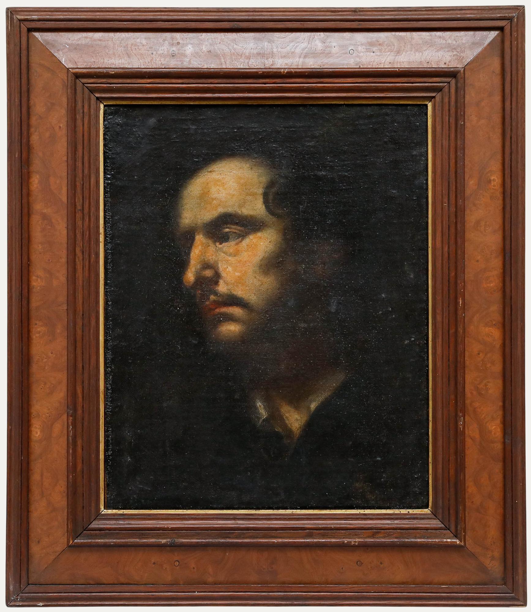 Unknown Portrait Painting - Late 19th Century Oil - Portrait of a Gentleman