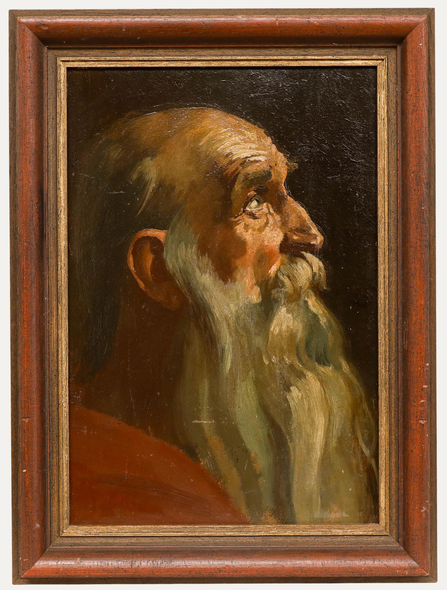 Late 19th Century Oil - Portrait of an Old Man