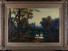 Late 19th Century Oil - River at Dusk