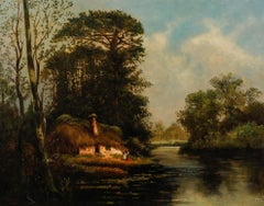 Late 19th Century Oil - Riverside Cottage