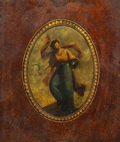 Late 19th Century Oil - Sickle and Scarab