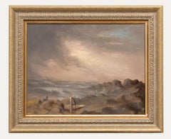 Late 19th Century Oil - Stranded in the Storm