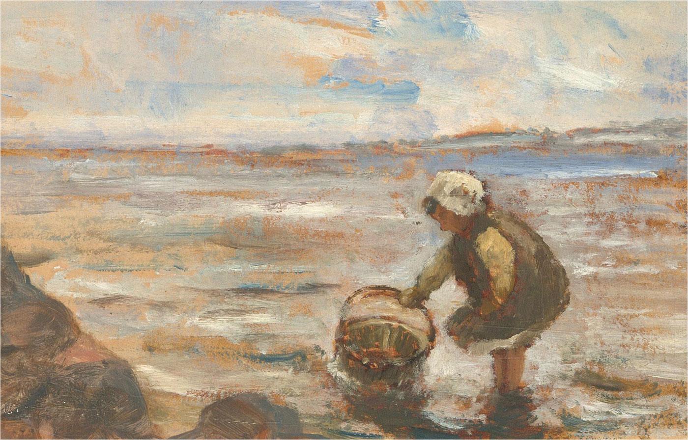 Late 19th Century Oil - The Lobster Pot - Painting by Unknown