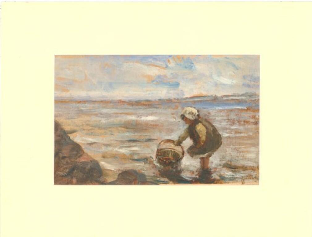 Late 19th Century Oil - The Lobster Pot - White Figurative Painting by Unknown