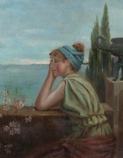 Antique Late 19th Century Oil - The Look of Longing