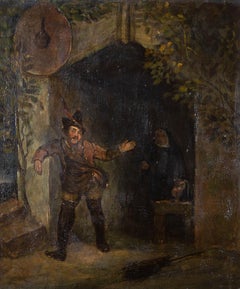 Late 19th Century Oil - The Nun and Drunkard