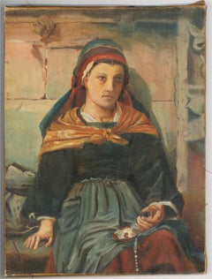 Late 19th Century Oil - The Young Pilgrim