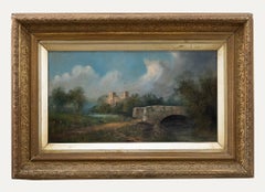 Antique Late 19th Century Oil - View of the Castle