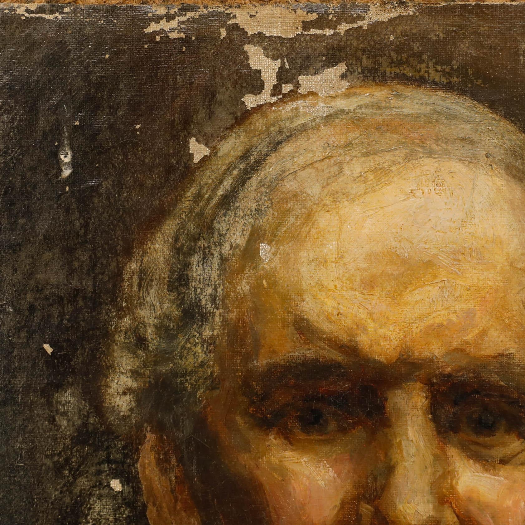 Late 19th Century Oil - Worried Expression 2