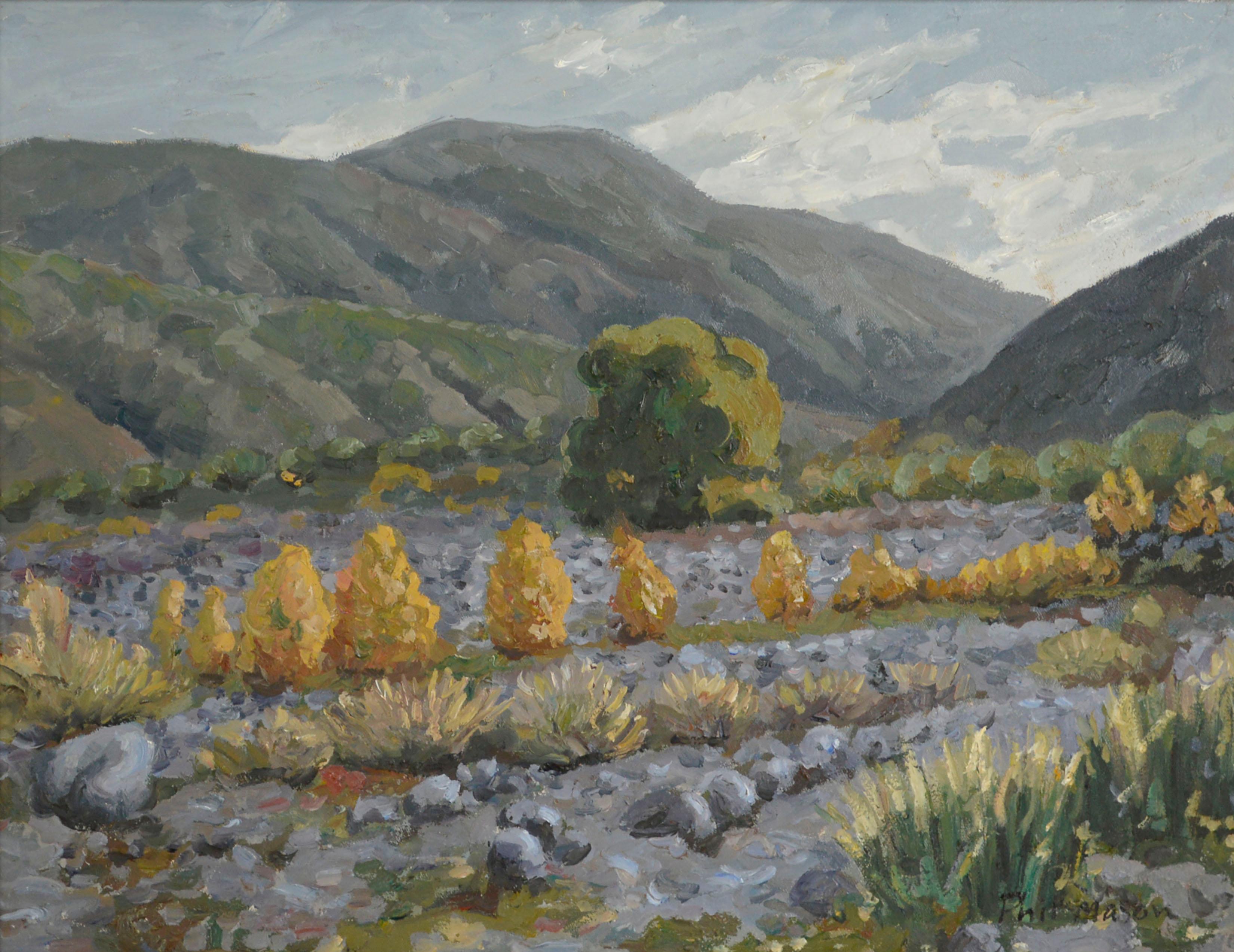 Late 20th Century California Desert Valley Impressionist Landscape  - Painting by Unknown