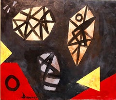 Latin American Abstract Surrealist Modern Oil Painting