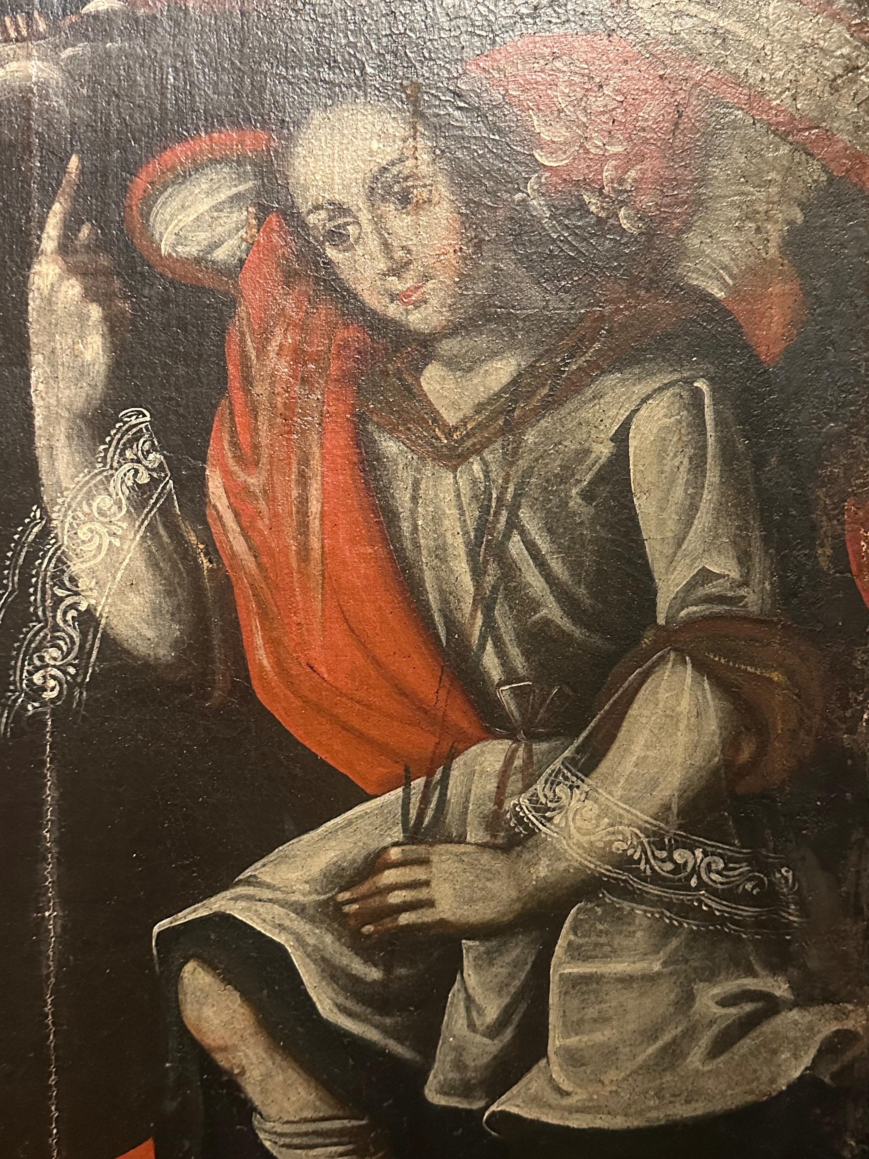 Latin American Colonial Cuzco School 18th Century Annunciation For Sale 1