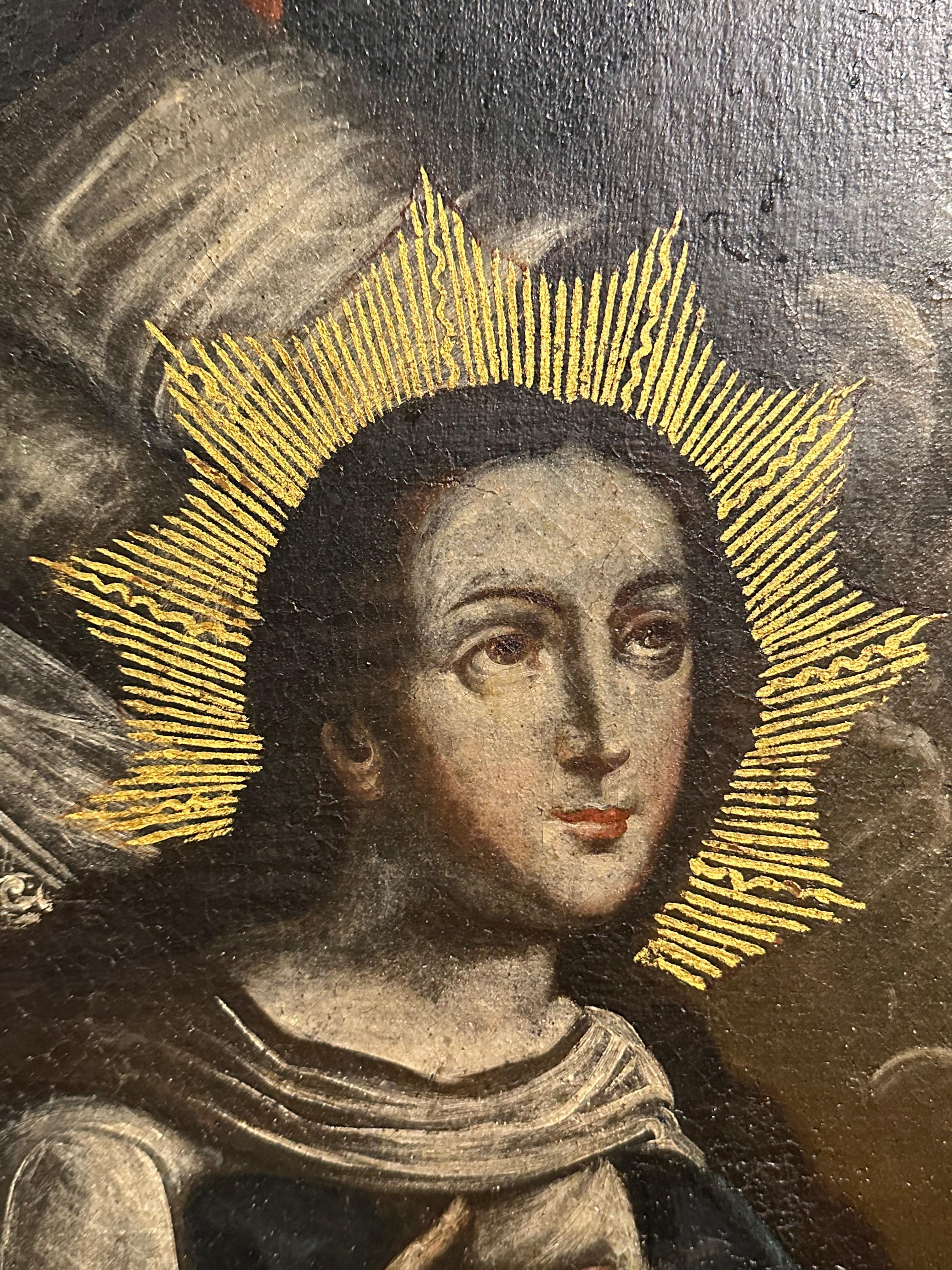 Latin American Colonial Cuzco School 18th Century Annunciation For Sale 4