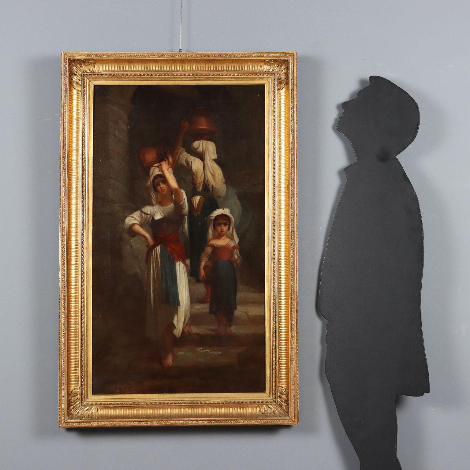 Le Donne di Cervara Roma XIX secolo - Painting by Unknown