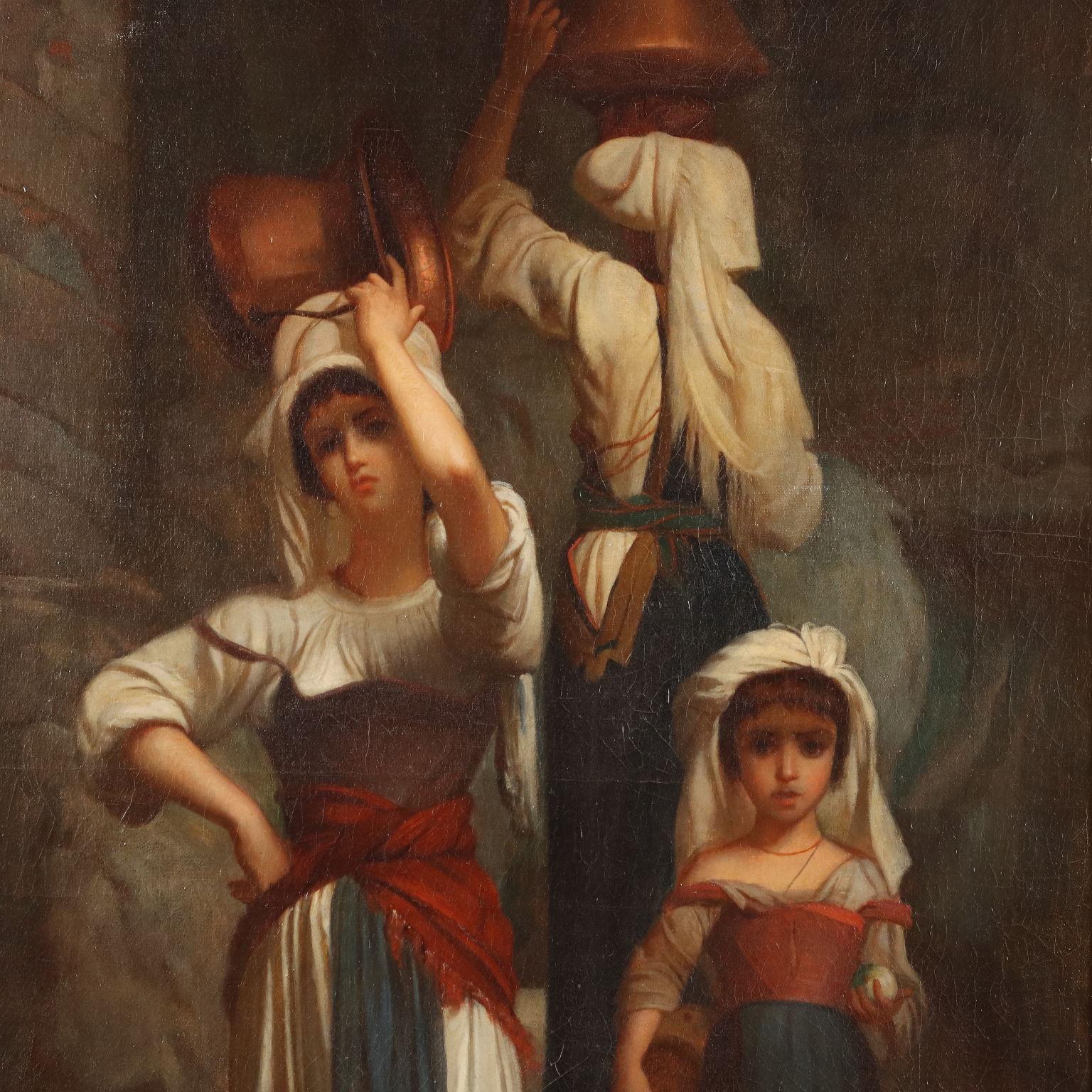 Le Donne di Cervara Roma XIX secolo - Other Art Style Painting by Unknown