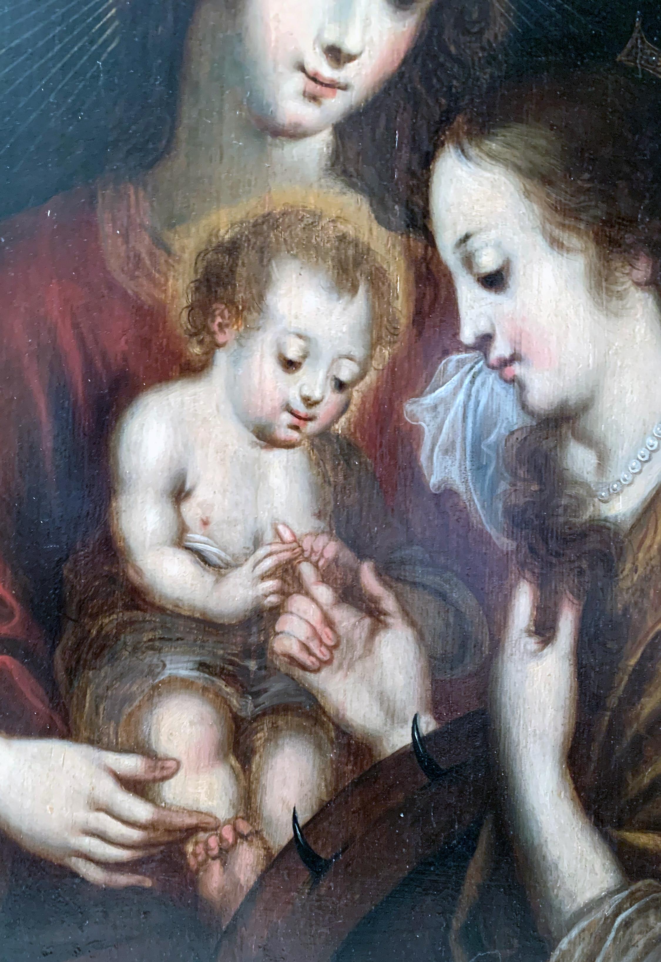 Die geheimnisvolle Ehe von Katharina XVIIe Siècle Flamand (Flämische Schule), Painting, von Unknown
