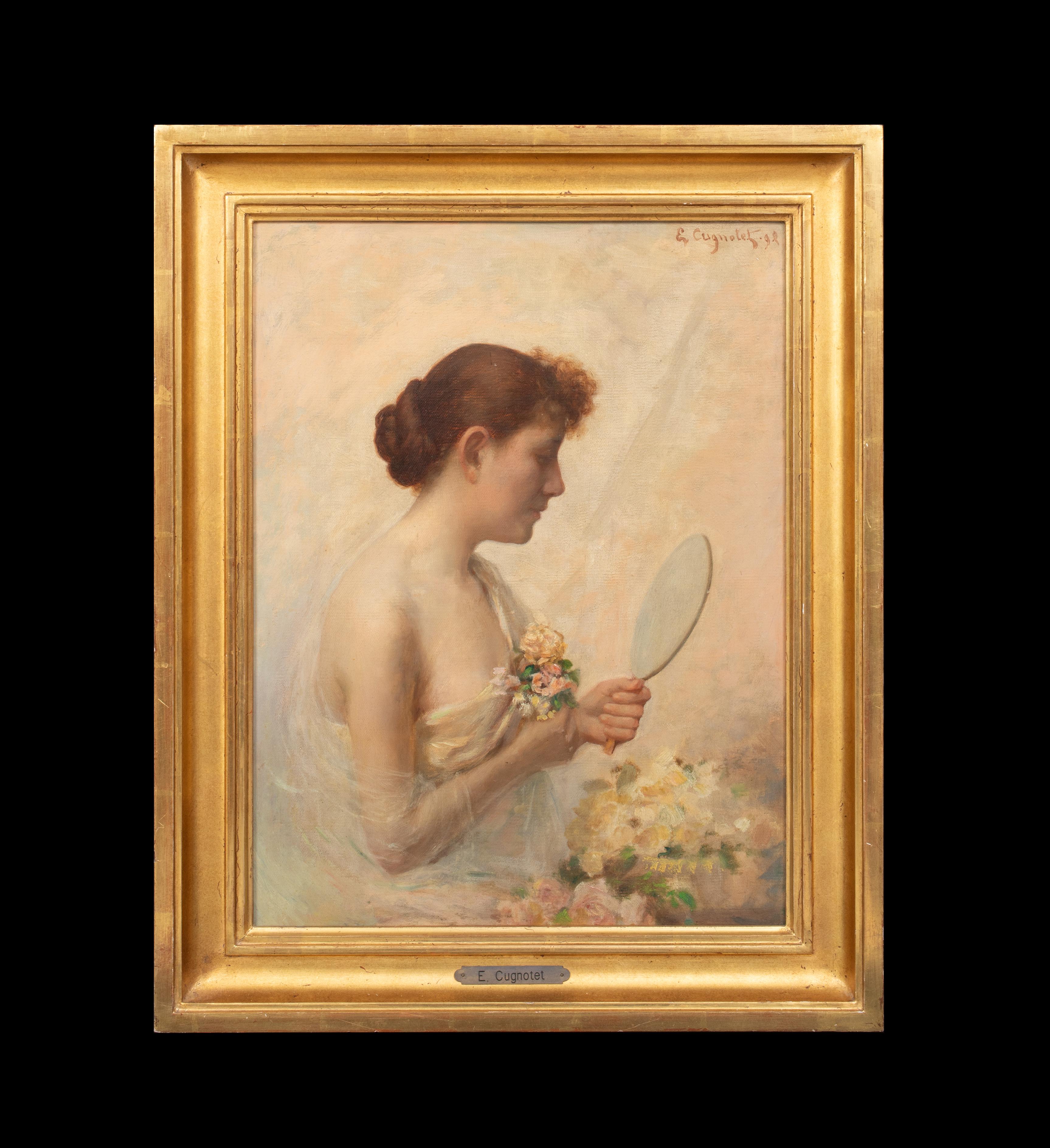 Le Miroir, dated 1892   by ÉDOUARD CUGNOTET (1848-1899) - Painting by Unknown