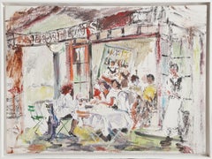 Le Relais, Pittura impressionista acrilica su tela