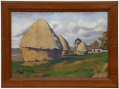 Leo Bazin - 1926 Oil, The Haystacks