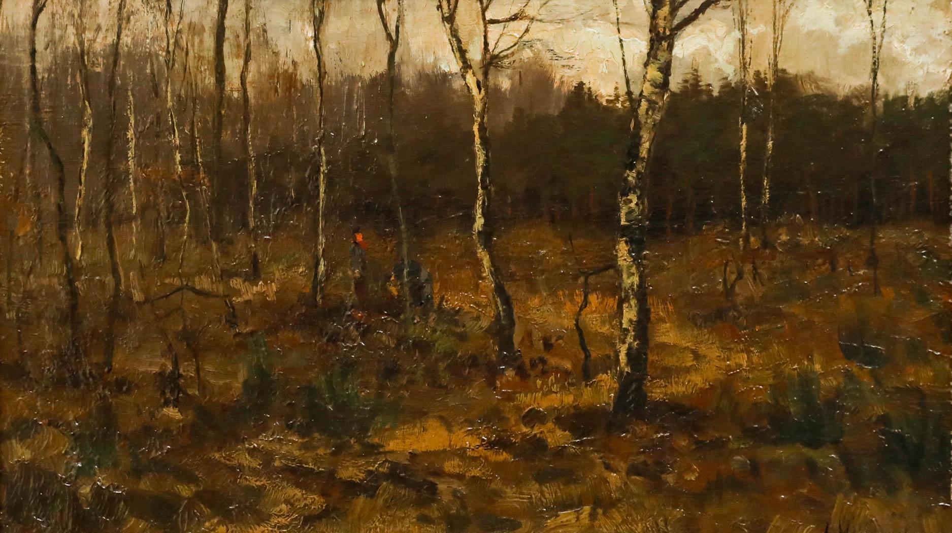 Léon Huygens (1876-1918) - Early 20th Century Oil, The Forest Clearing - Painting by Unknown