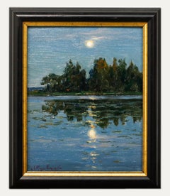 Leonid Milovanov (b.1966) - 20th Century Oil, Moonlit Night