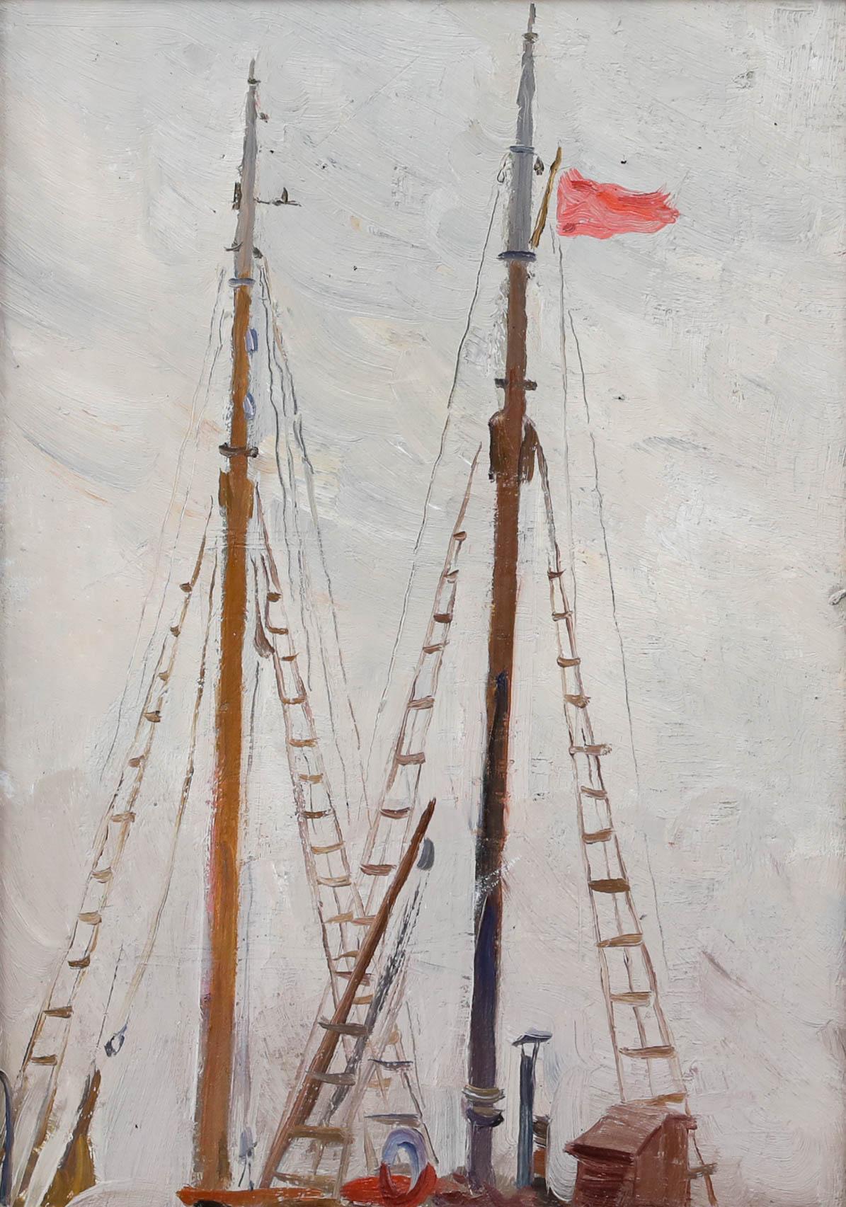 Leonid Petrovitch Baikov (1918-1994) - Olio della metà del XX secolo, Gli alberi - Painting di Unknown