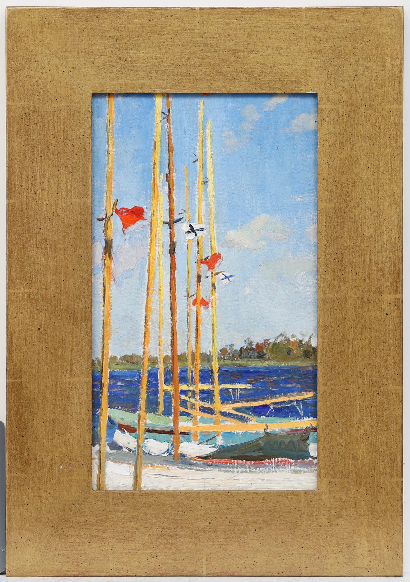 Leonid Petrovitch Baikov (1918-1994) - Ölgemälde, Die Regatta, Mitte des 20. Jahrhunderts