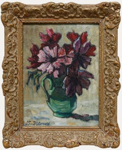 Leonora Johanna van Bijsterveld (1888-1955) - Gerahmtes Öl, Blumen in einem grünen Krug