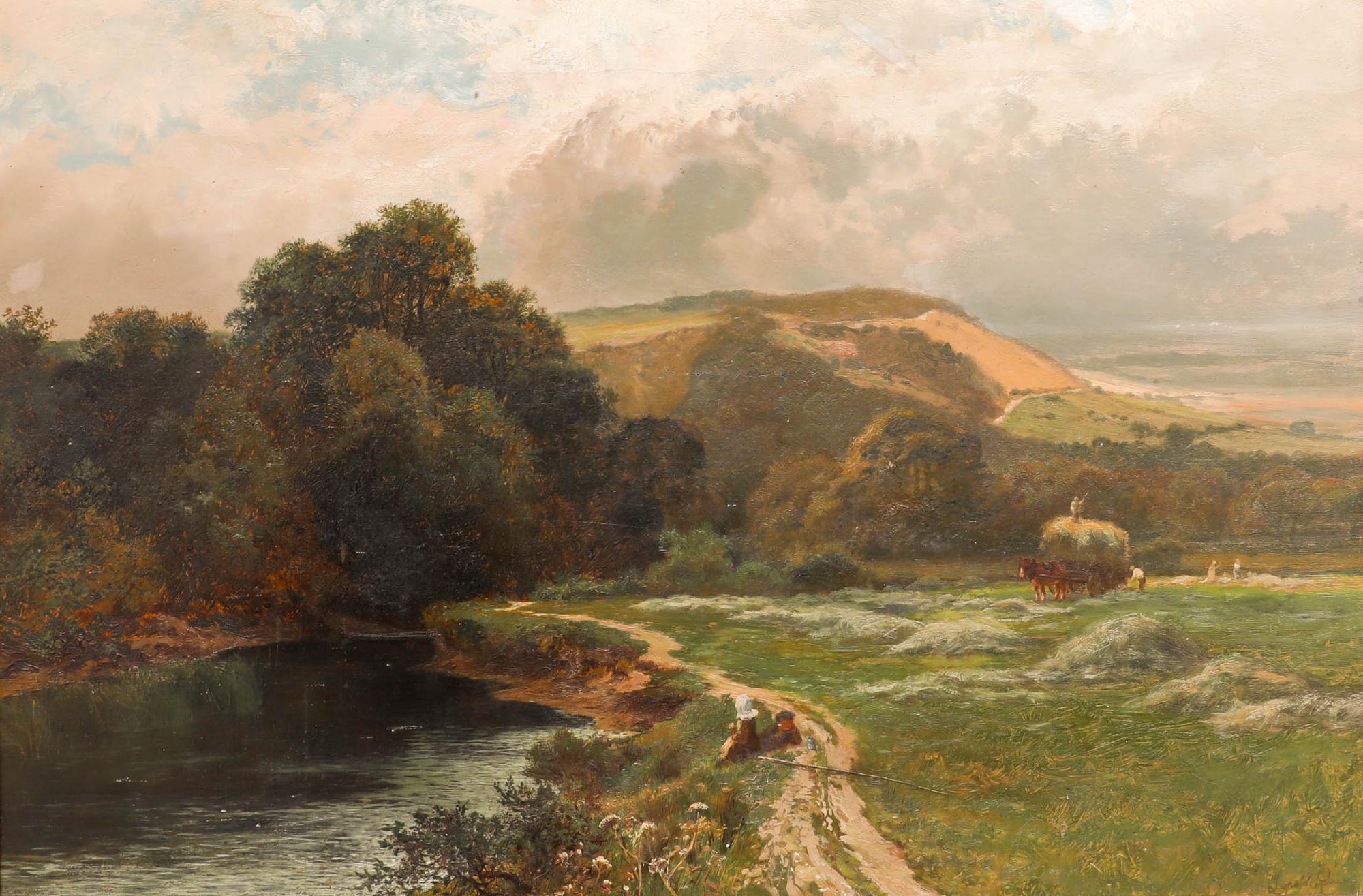 Leopold Rivers (1852-1905) - Óleo de finales del siglo XIX, El Avon cerca de Freshford - Painting de Unknown