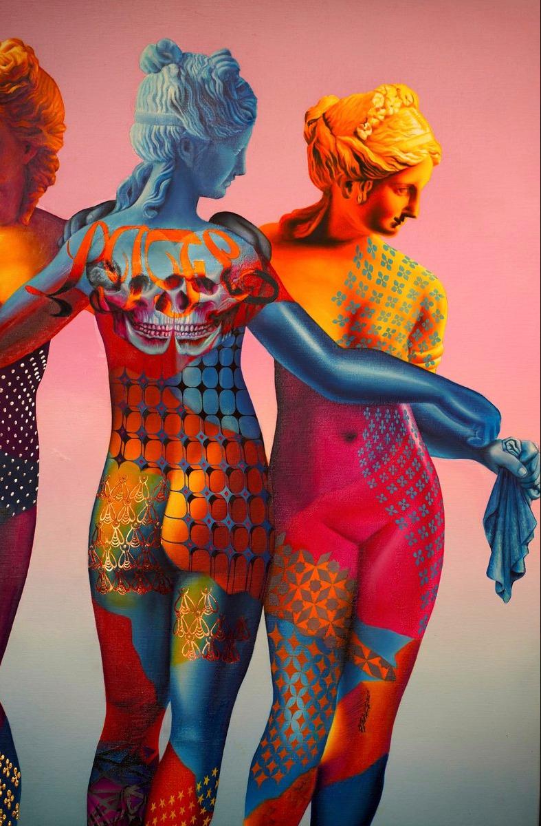 Les Trois Grâces Por Béni - Painting de Unknown