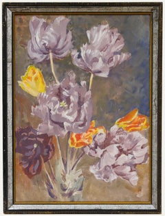 Leslie Charles Boyce (1892-1989) - Mid 20th Century Oil, Purple Flowers