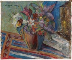 Lesourd-Matry - For Restoration 1933 Oil, Bouquet et Journal